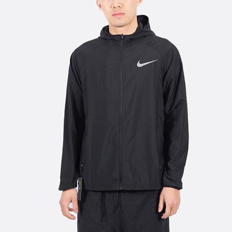 Nike Essential Quick-Dry Sports Windbreaker Jacket Men Outerwear Black CD8347-010