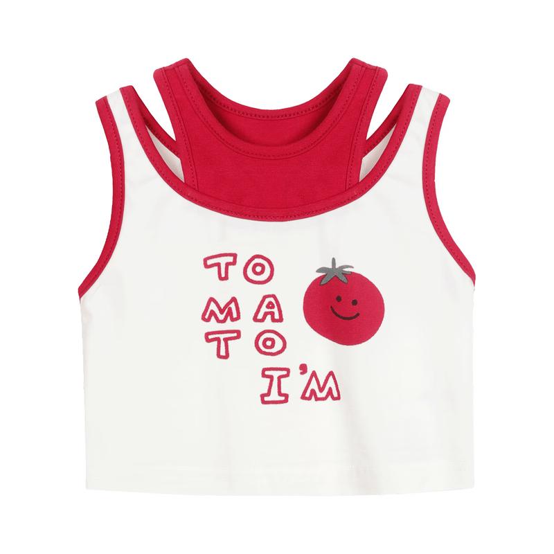 LUSON Baby Girl Faux Two-Piece Camisole Top