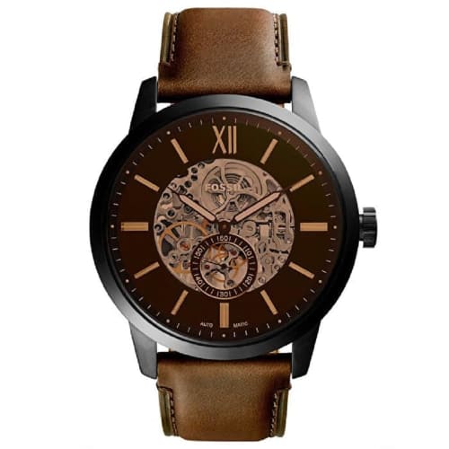 Fossil Men's Townsman ME3098 Brown Leather Automatic Self Wind Fashion Watch