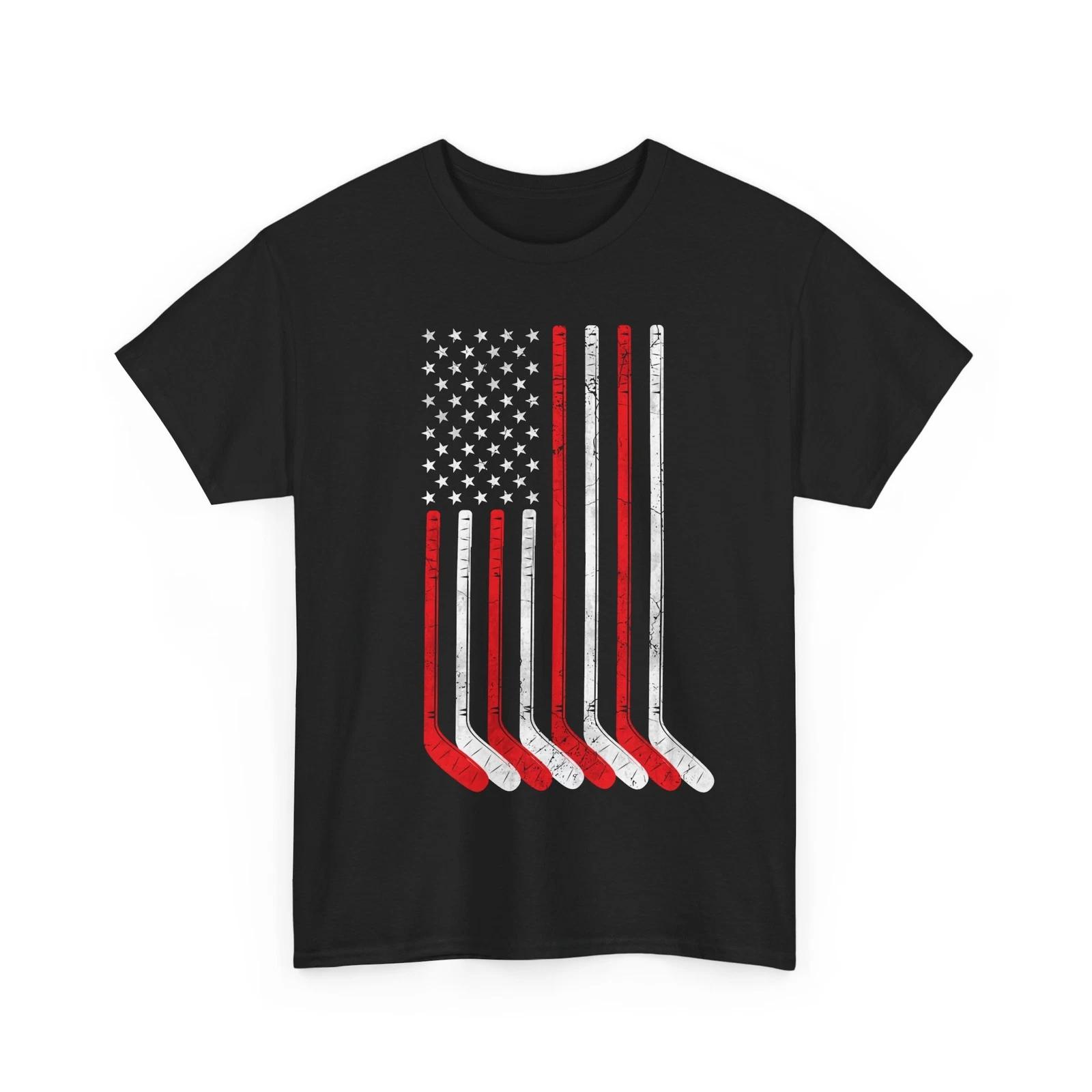 Ice Hockey American Flag Shirt, Ice Hockey Winter Sports Lovers Shirt 3XL