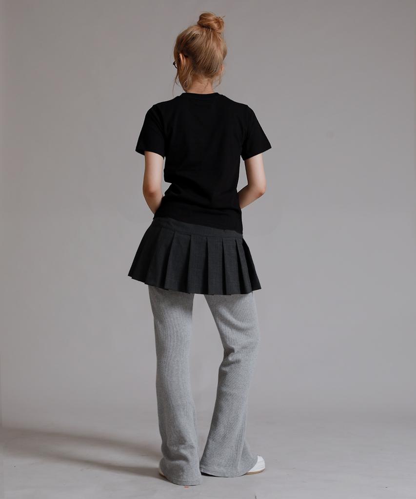 LIKE THE MOST Heart Planet Regular Short Sleeve T-Shirt_Black