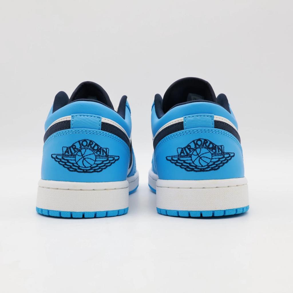 553558-144 Nike Air Jordan 1 Low University Blue UNC Dark Powder Navy (Men's)