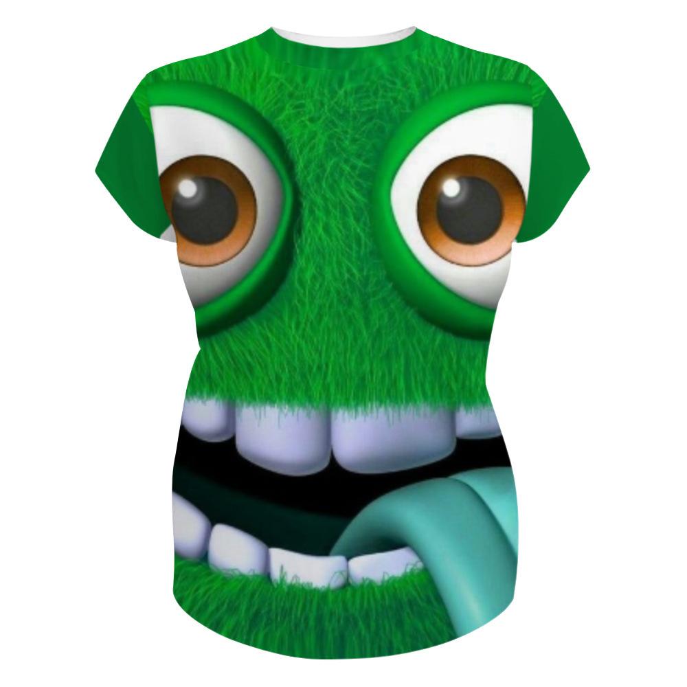 Summer Round Neck 3D Cartoon Pattern Printed Top Fashionable Casual Short Sleeved Children's Boy T-shirts