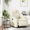 Electric Recliner Chair Cream Synthetic Leather