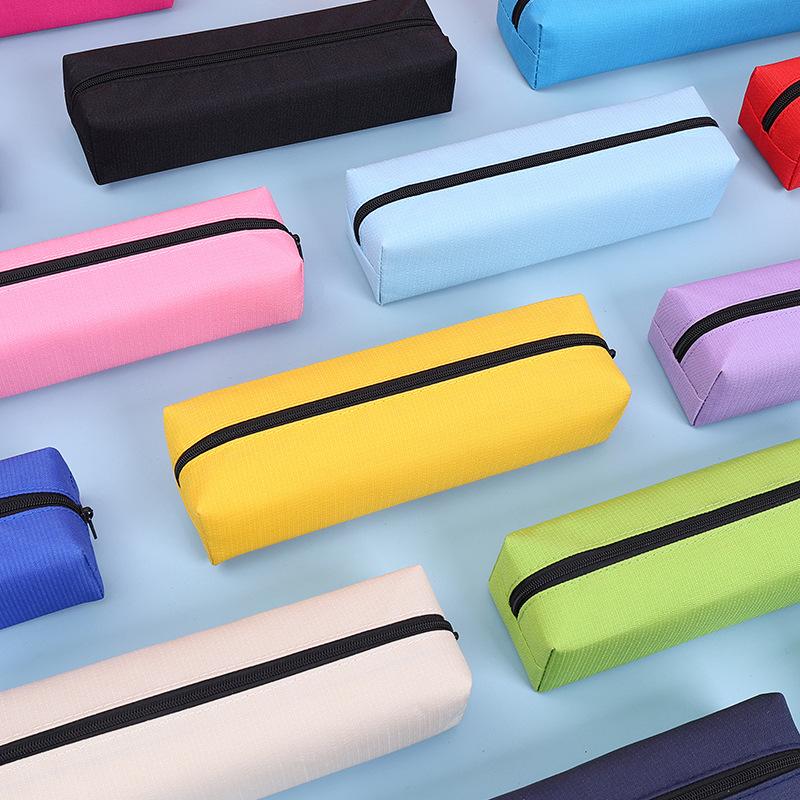 Solid Color Pencil Case, Octagonal Simple Stationery Box, Student Large-capacity Stationery Pencil Case, Advanced Text