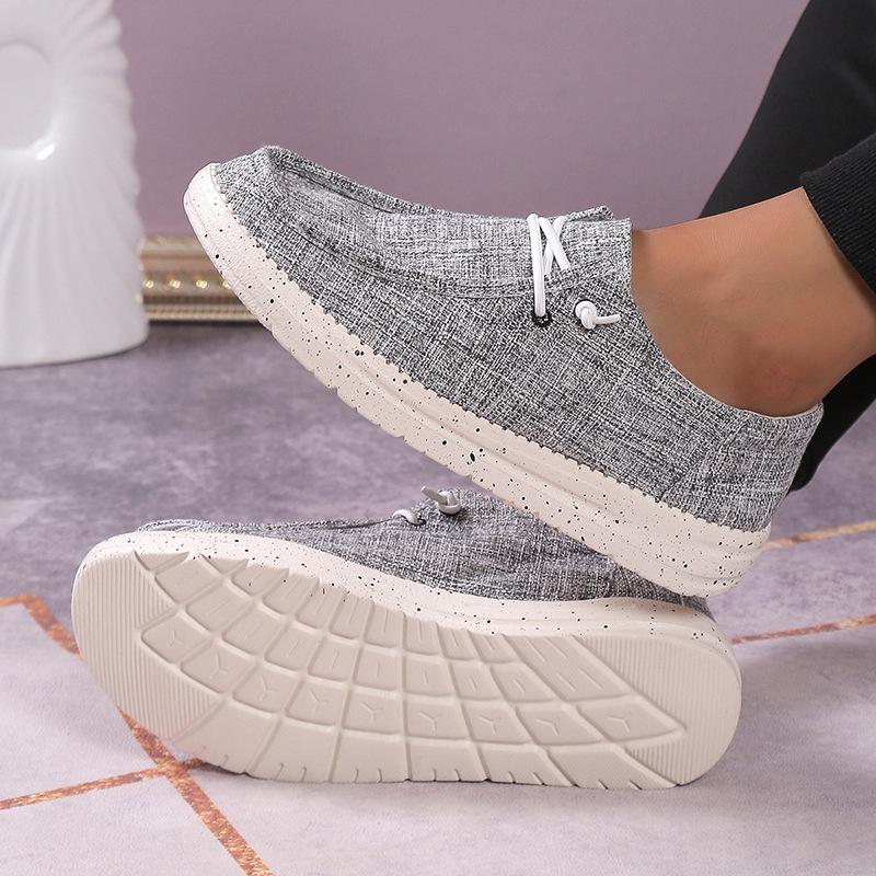 Mocasines de lona informales para hombre, de verano, de gran tamaño, ligeros, transpirables y con amortiguación de impactos, con un solo pedal