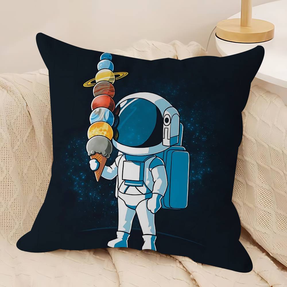 Tecknad Rymd Astronaut Örngott Hem Sängkläder Dekorativt Örngott Bröllop Supermjukt Örngott