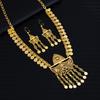 Middle East Dubai Hot Selling Jewelry Set Gold Alloy Hollow Crystal Coins Tassel Necklace Earrings Premium Sense