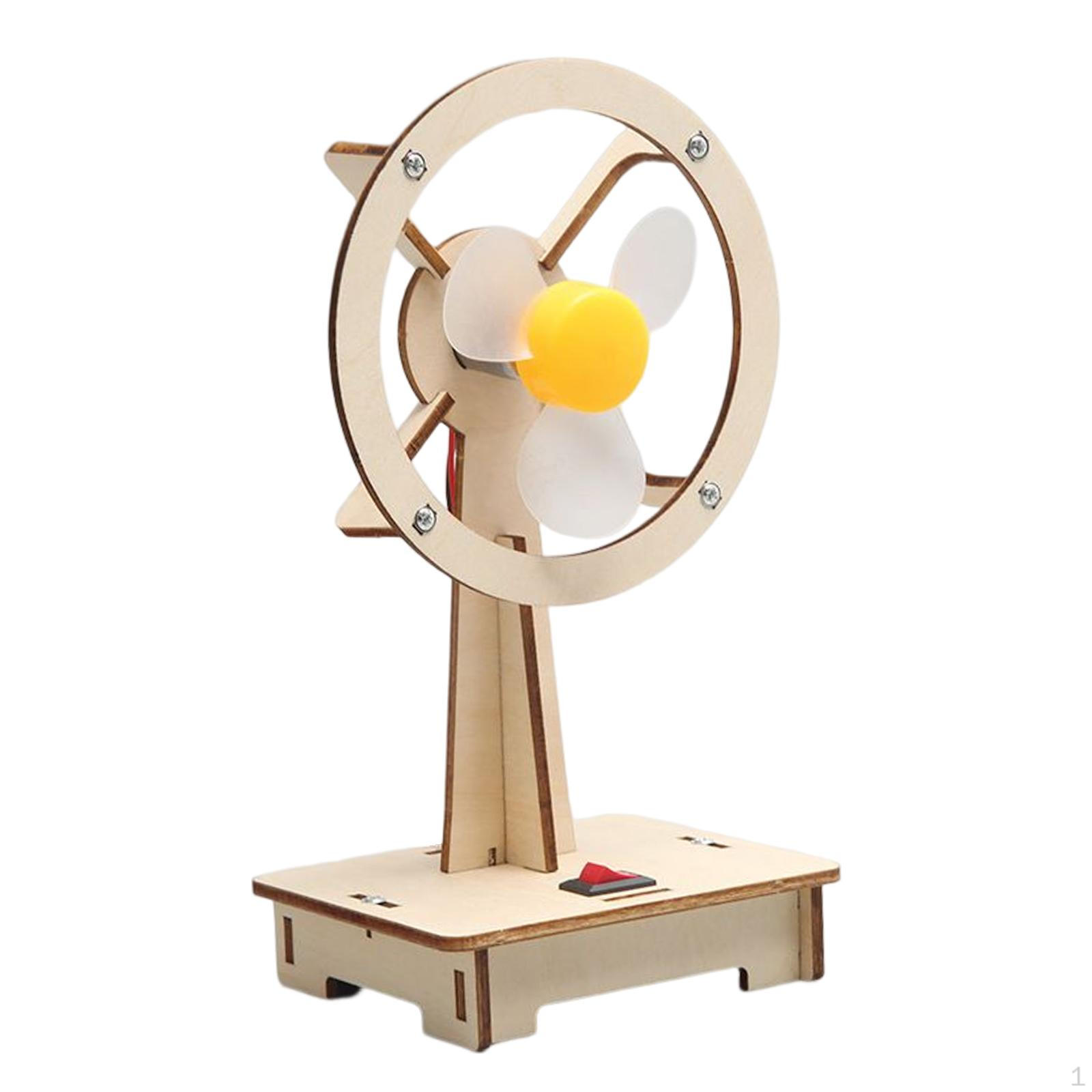 Craft Kits Manual DIY Model Creative Stem Assembly Wood Puzzle Wooden Small Fan Set science