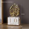 Creative Wooden Flip-Page Perpetual Desktop Calendar – INS Style, Simple Disassembly, Ideal for Office Decor.