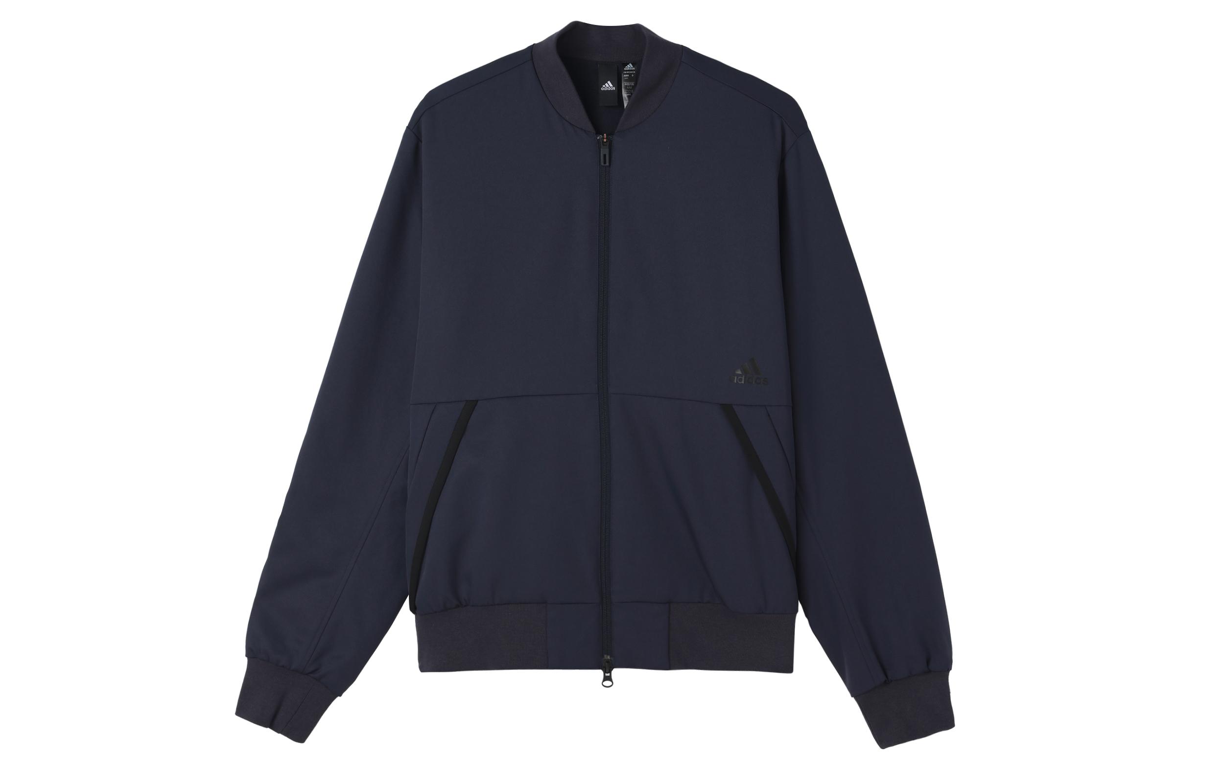 Adidas Future Icon Bomber Logo Print Fleece Lined Thermal Sports Pilot Jacket Men s Legend Ink GP0977 M