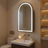 Bathroom Mirror Cabinet With LED/Touch Wwitch/Anti-Fog Function/3-Layer Storage Space/3-color Dimming/Adjustable Compartments