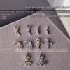 Zircon Bow-Knot Nail Art Jewelry - Gold/Silver 1pc