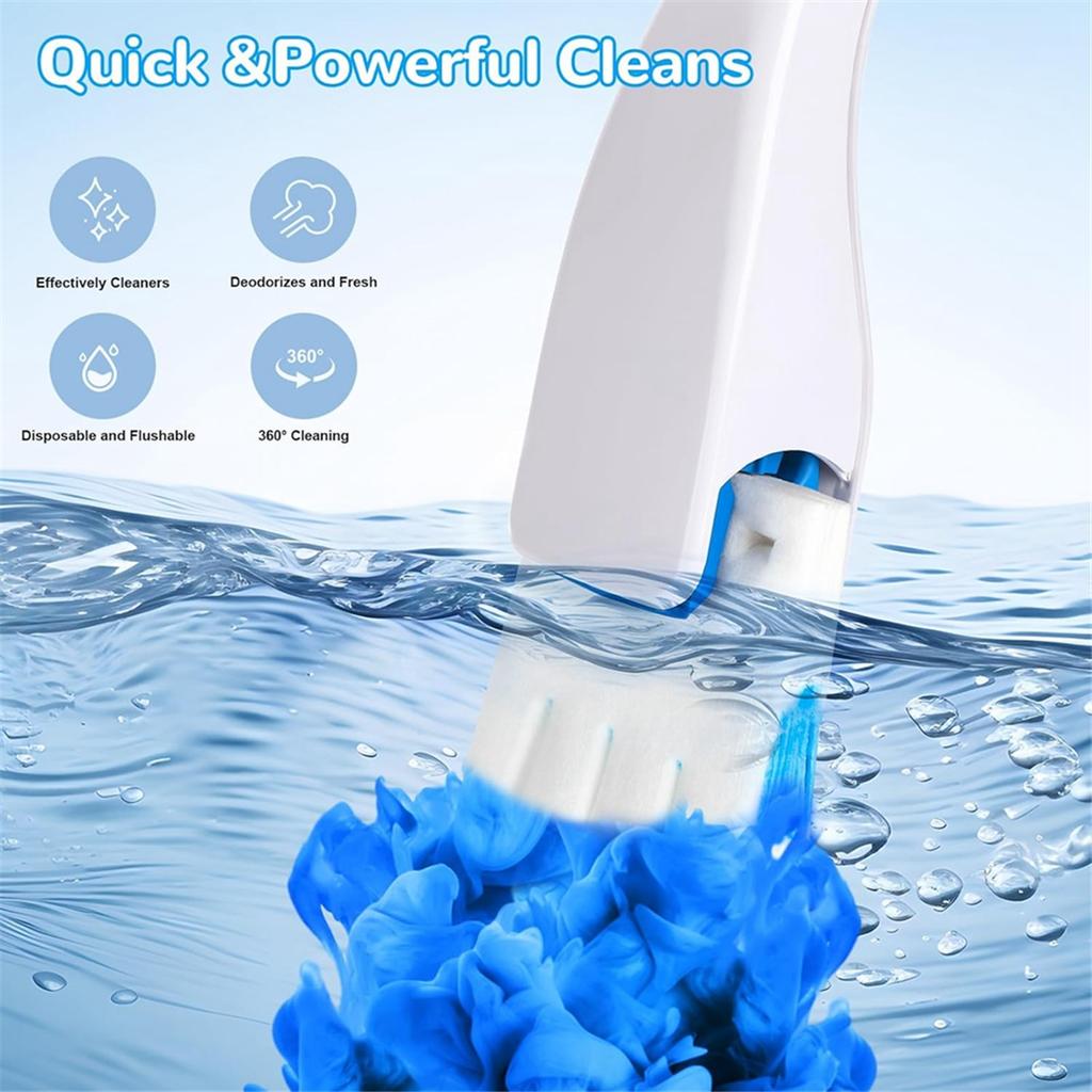 2026+ 48 Count Flushable Toilet Refills, Disposable Toilet Bowl Paper Bulk, Flushable Toilet Brush Refill Pads for Toilet