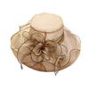 Beach Hat Floral Design Sun Protection Adjustable Organza Thin Elegant Sun Cap Fashion Accessories