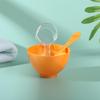 3-Piece Plastic Mixing Set: Gold Mask Bowl, Stick, and Spoon for DIY Masks