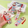 Creative Santa Claus Red Tassel Acrylic Bookmark  Reading Pages Books Annotated Students Stationary Supplies DIY Bookmark