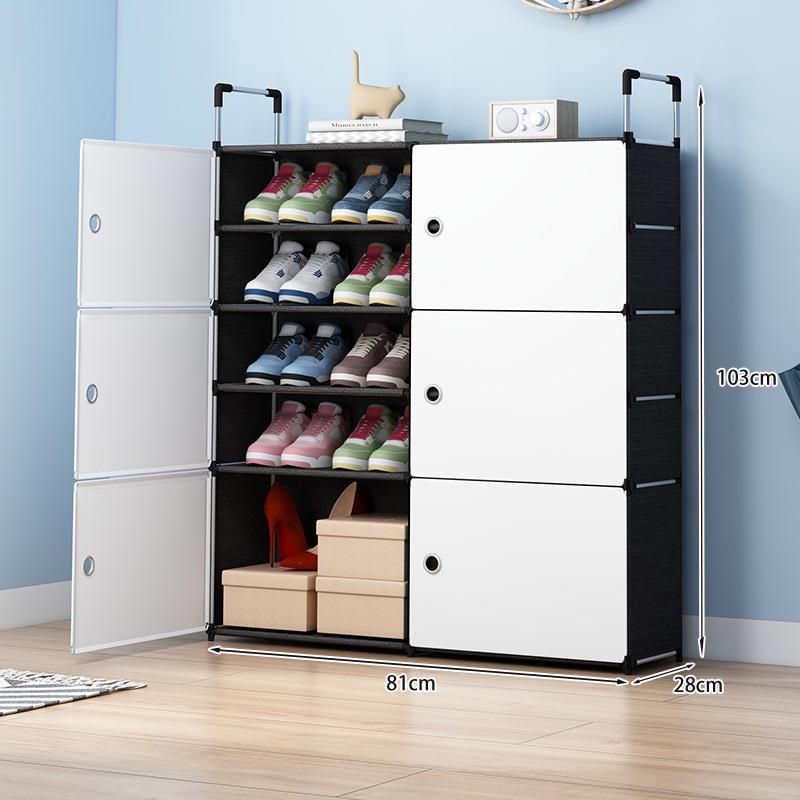 Platzsparendes Mehrschicht-Schuhregal mit Staubschutz für Wohnheime