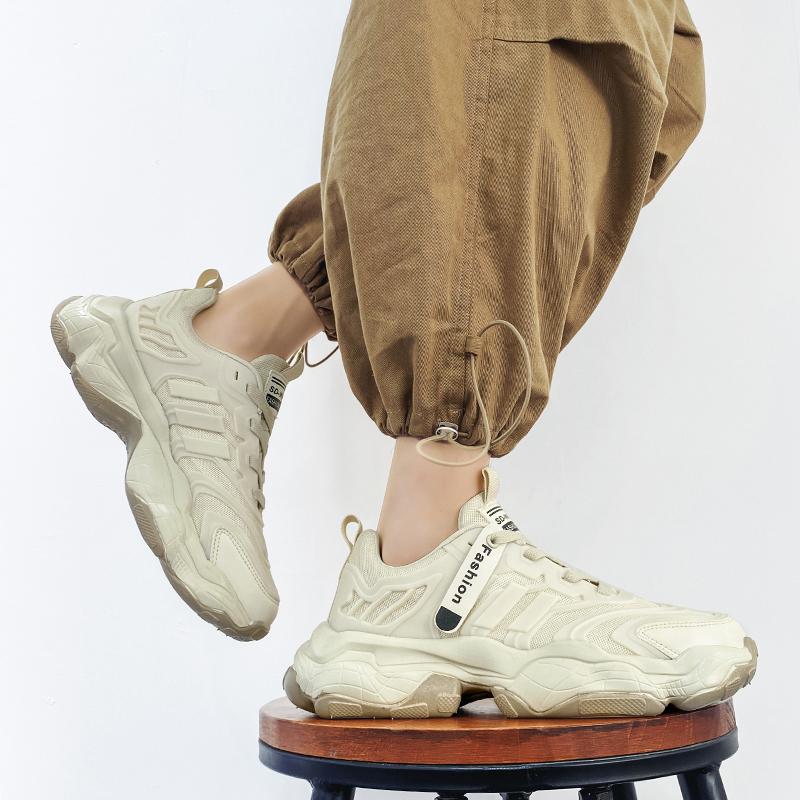 Nya Nisch Tjocksulade Pappa-skor Herr Sommar Casual Andningsbara Sport Herrskor Skateboardskor Halkfria Allroundskor