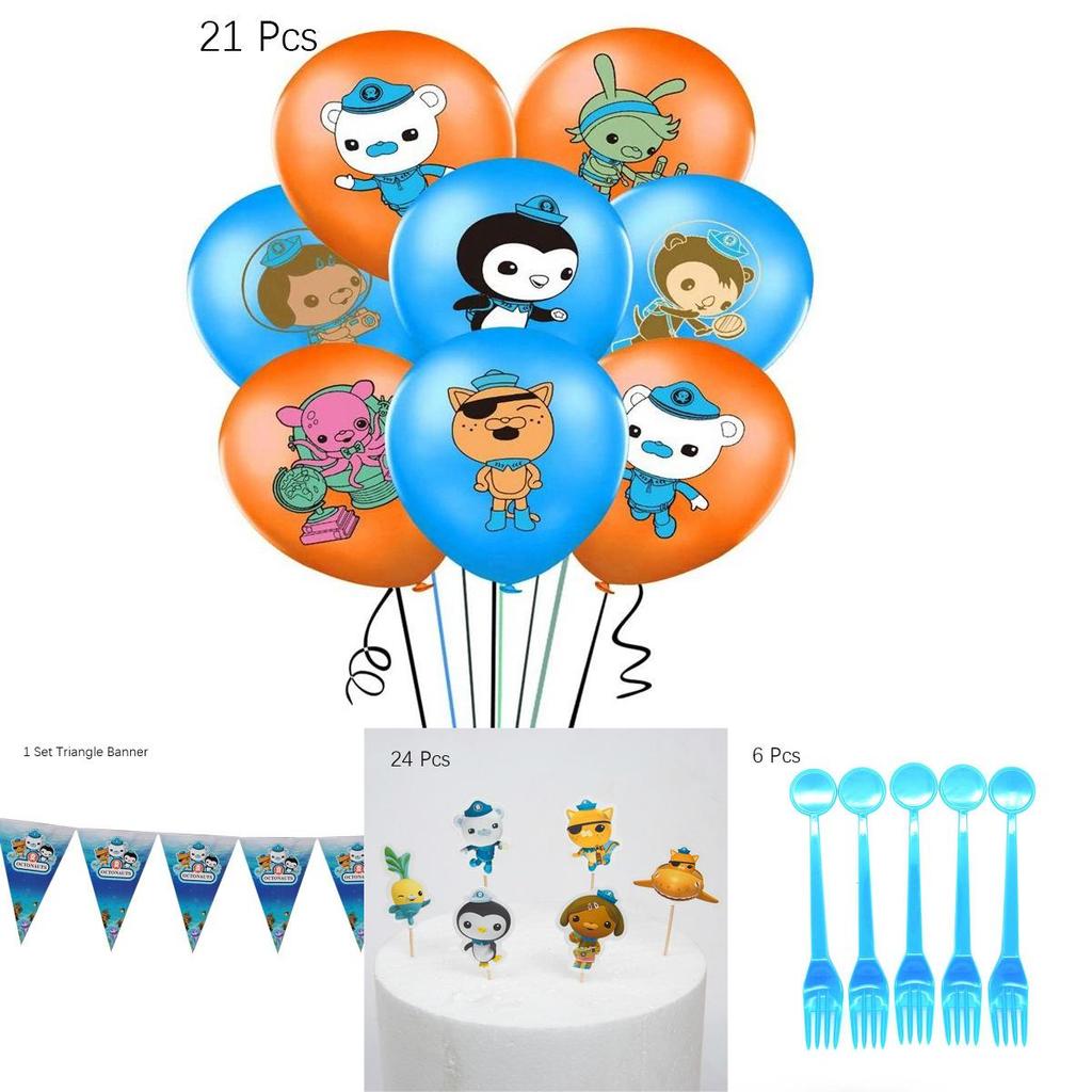 Colorful Octonauts Kids Birthday Party Supplies Set For A Joyful Celebration