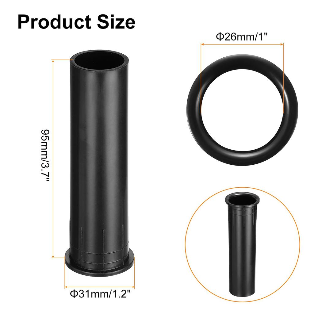 Uxcell 6pcs X Speaker Port Tube Subwoofer Bass Box Tube Bass Woofer Box Speaker Box Bass Air Port for Speaker Cabinet 26x95mm/1 3.7" DJ/PA
