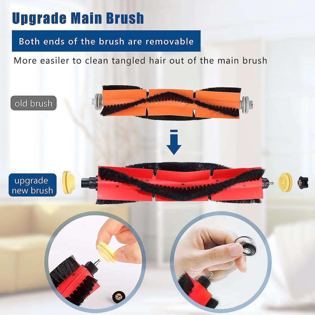 For Xiaomi Roborock S5 Max S50 S55 S5 S6 S6 MaxV S6 Pure E4 E5 Robot Vacuum Spare Parts Main Side Brush Hepa Filter Mop