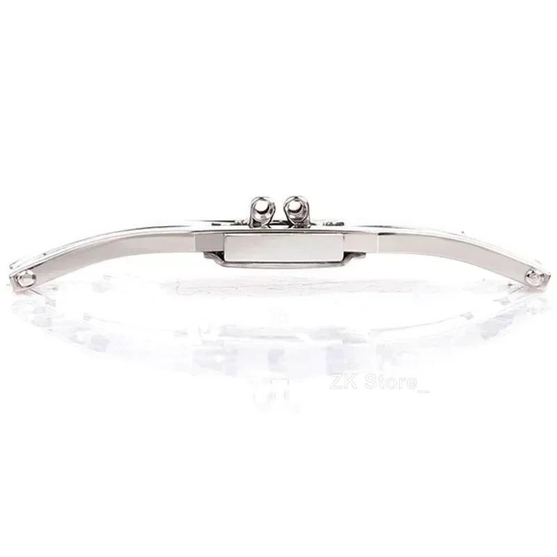 4mm 5mm 6mm Stainless Steel Watch Clasp Double Push Butterfly Watch Straps Silver Buckle for Men Women Luxury Button Accessories