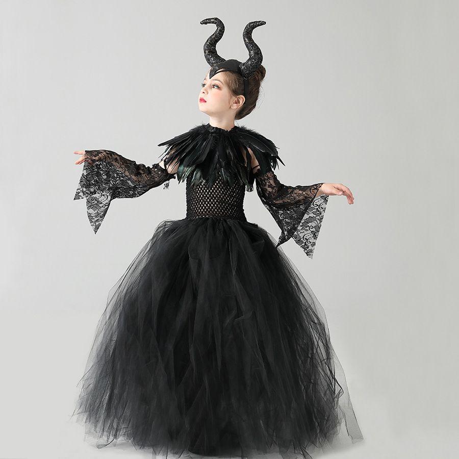 Maleficent Angelina Jolie Cosplay Kostuum Jurk Halloween Feest Outfit Voor Kinderen