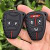 2/4 Button Silicone Car Remote Key Case Shell For Dodge For Jeep Commander Grand Cherokee Chrysler Aspen 300 Fob Key Accessories