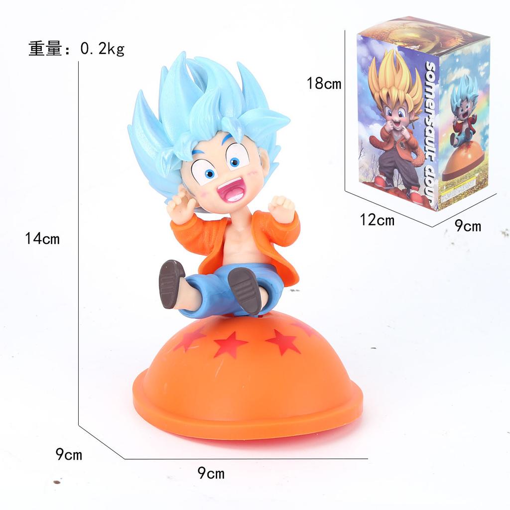 Anime Dragon Ball Characters Goku Super Saiya Figure PVC Q Version Statue Anime Manga Figurine Collection Ornaments Model Toys