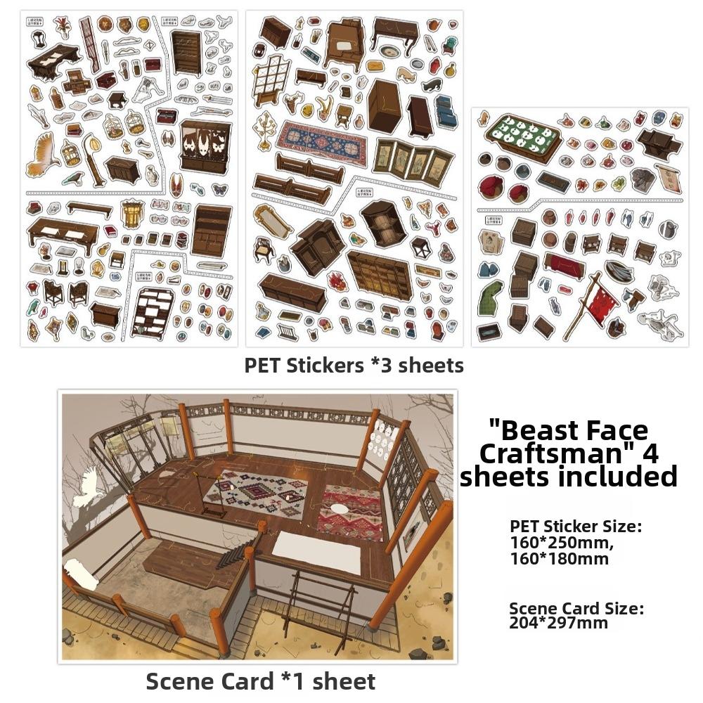 My Home Theme Cabin Scene Stickers Cottage 3D Stacking Stickers Landscape Stickers  Art Crafts