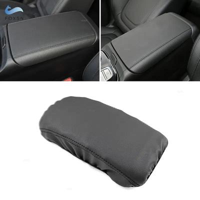 Capa Preta de Couro Macio para Apoio de Braço do Console Para Hyundai Tucson Nx4  2022 Carro Controle Central Apoio de Braço Caixa Capa de Couro Acabamento