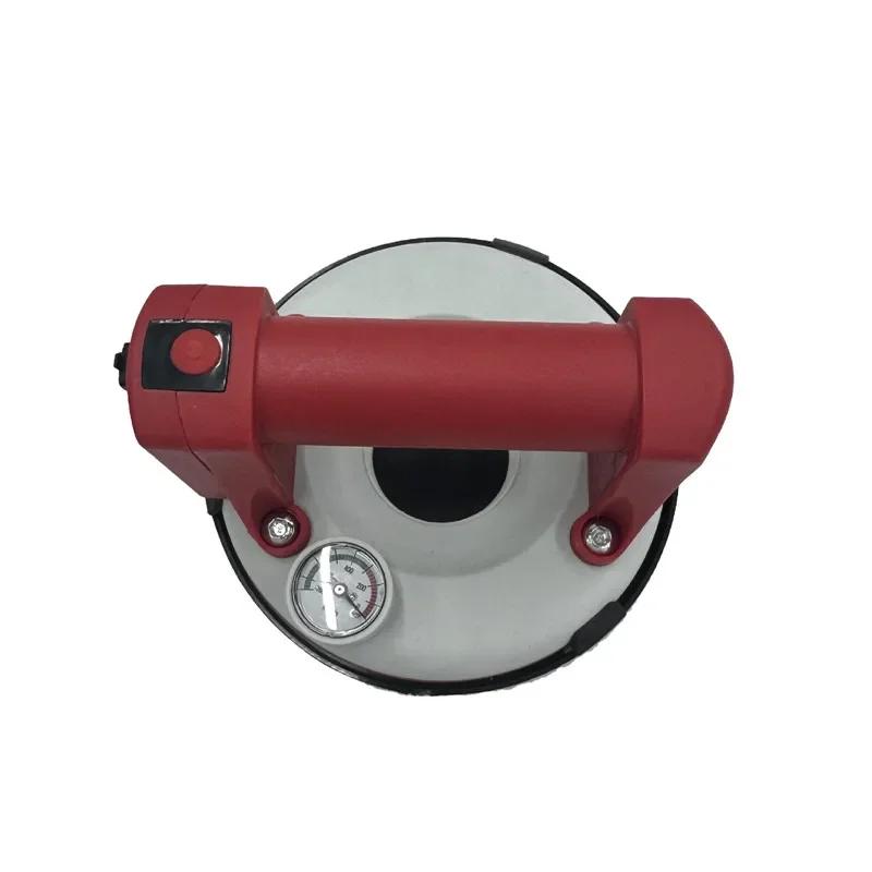 6in 120KG Load Electric Vacuum Suction Cup with Pressure Gauge Heavy Duty Vacuum Lifter for Granite Tile Glass Storage Box Pack