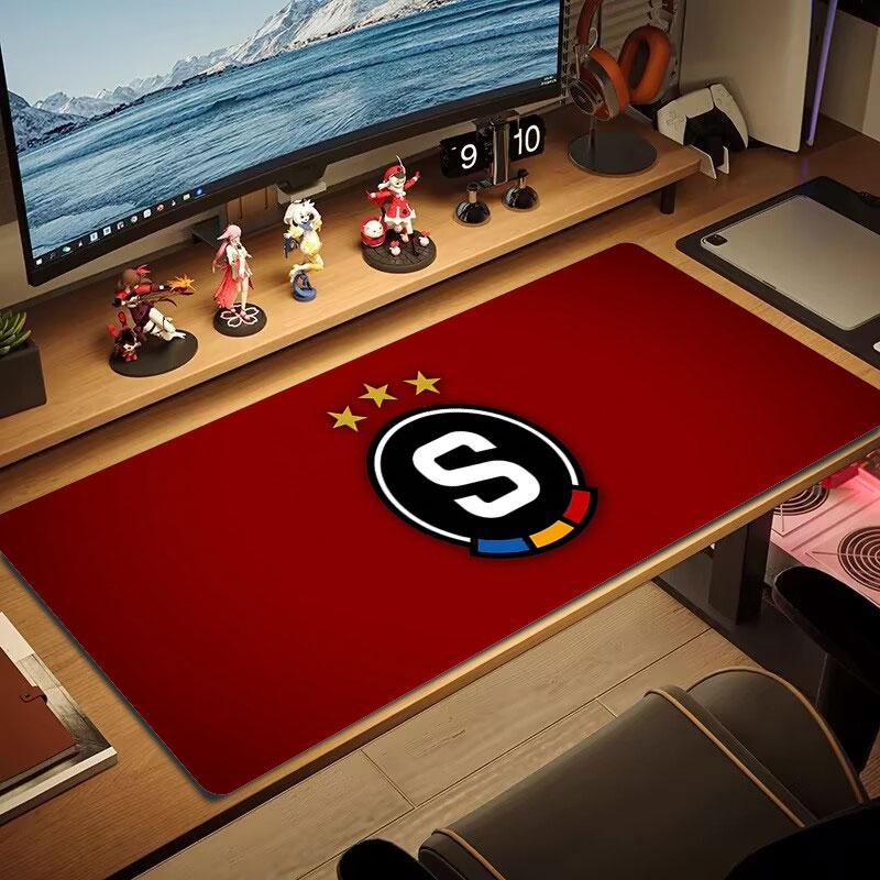 Sparta Prague Athletic Large Size Mouse Pad Large Gaming Table Cushion Nonslip Laptop Tablet Big Mousepad Xxl Mat Mini Pc Playmat With Lock Edge