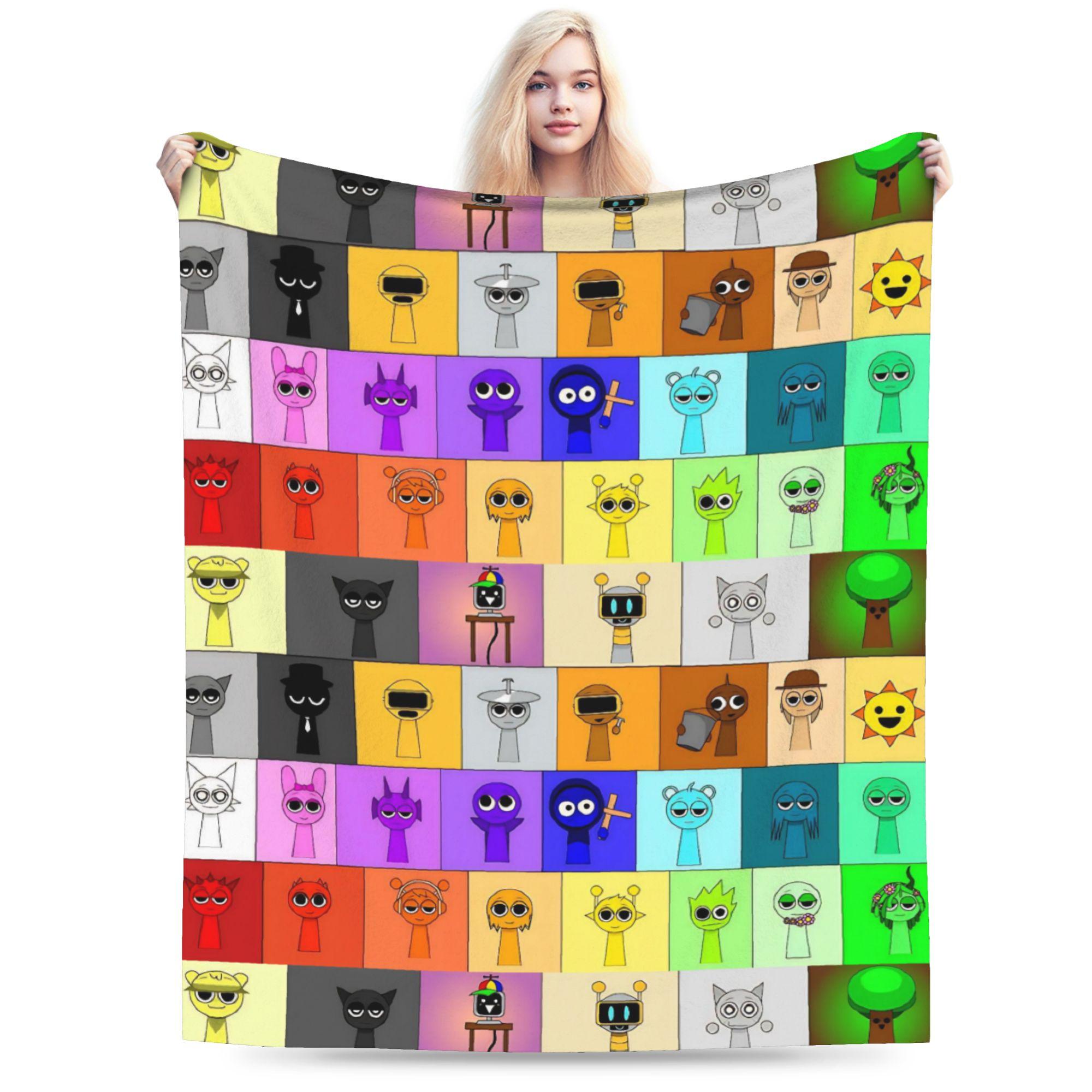 

Sprunki Music Box Blanket Fleece Super Soft Throw Blankets for Bedroom Sofa Bed Rug 100x125cm (40x50inch)