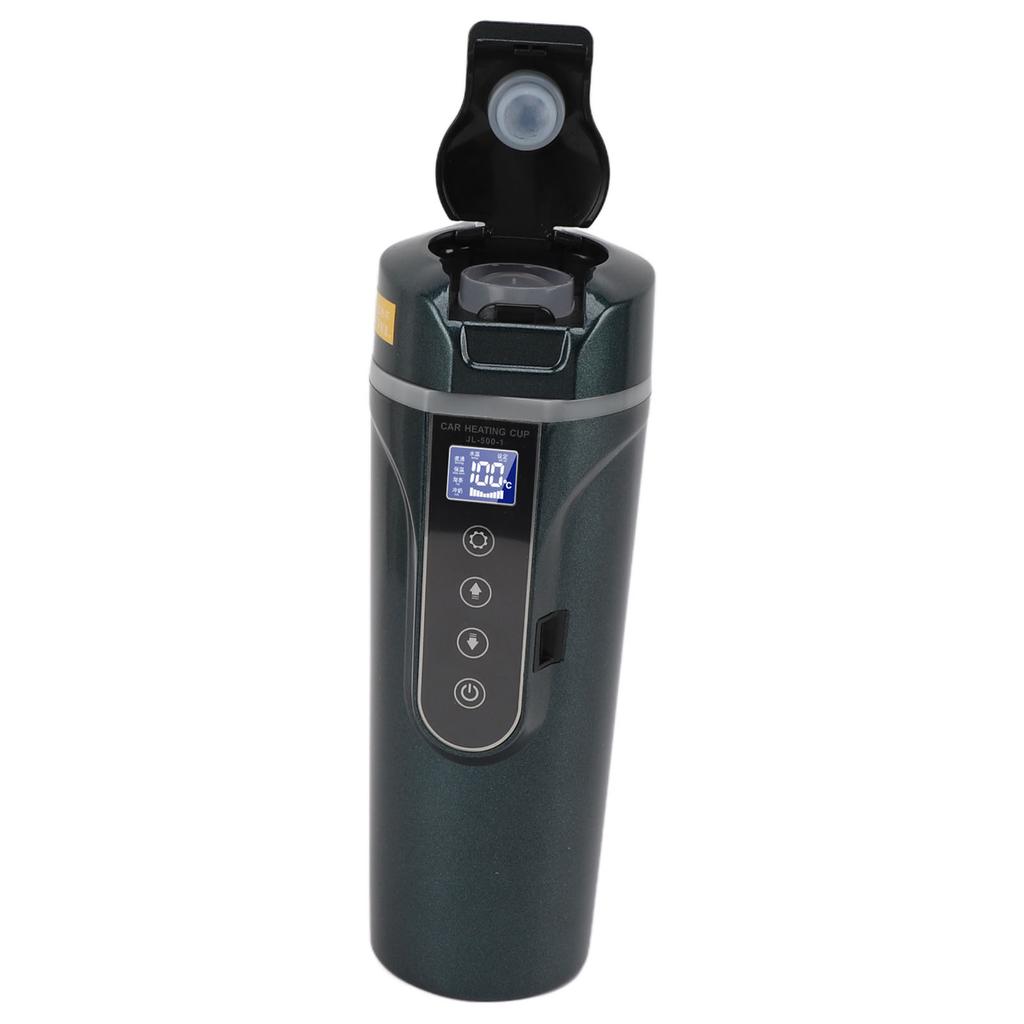 500ml Intelligent Screen Display Car Electric Kettle Car Electric Hot Water Mug Portable Car