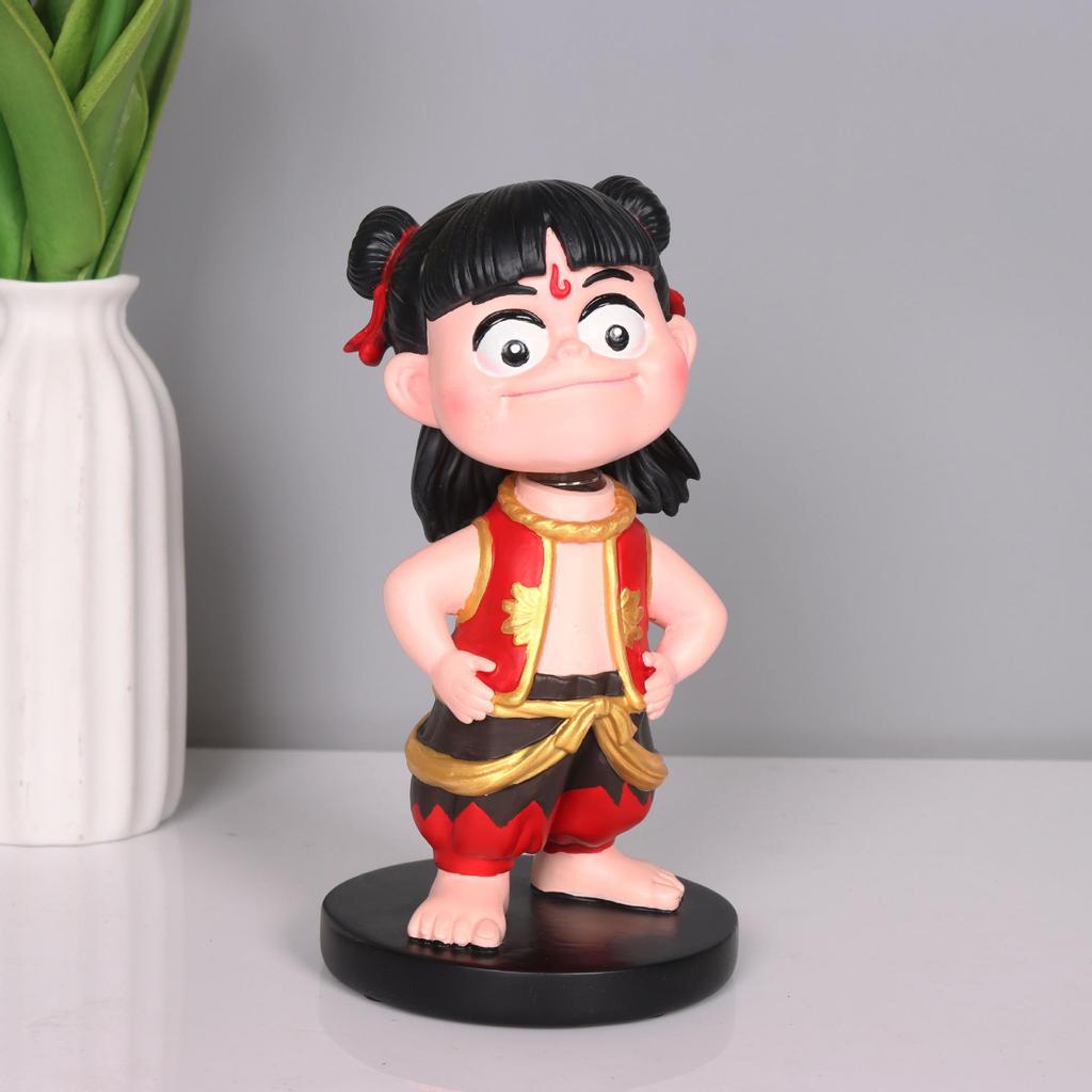 Ne Zha Devil Child Figure Blind Box - Anime Spring Head Shaking Toy Ornament