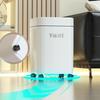Dual-Use Square Trash Can with Wheels - Light Luxury Wastebasket for Kitchen & Bathroom, Large Capacity