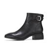 Barbara Leather Buckle Decoration 5cm Women Ankle Boots Bzg802bk