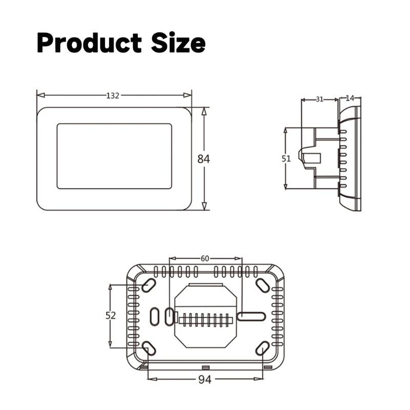 2024 New Smart Thermostat Tuya WiFi Temperature Controller Electric Floor Heating Plumbing LCD Display for Alice AlexaGoogleHome