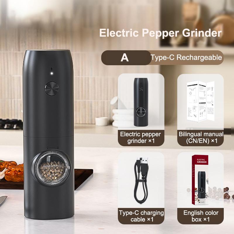 

Электрическая мельница для перца или соли, автоматическая мельница для перца с батарейным питанием, керамический механизм с регулируемым помолом