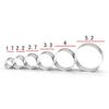6Pcs/Set Stainless Steel Round Circle Shaped Cookie Cutter Biscuit Molds Silver