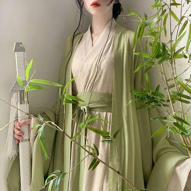 Chinese Original Hanfu Women's Hanfu Suit In Jin Dynasty Style