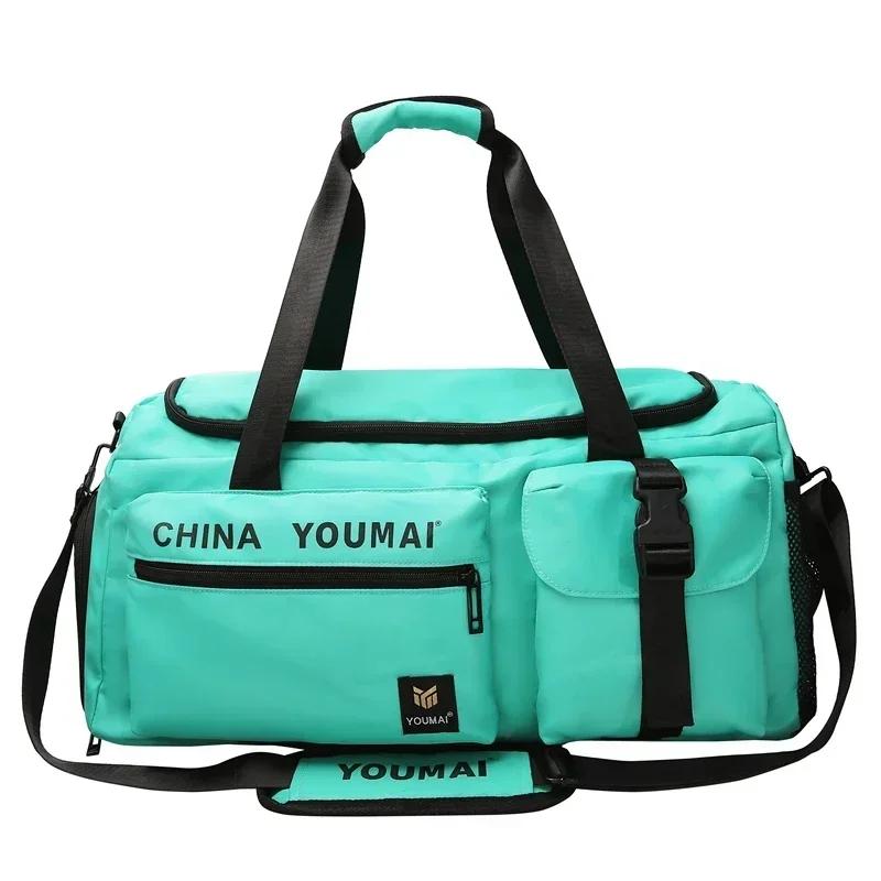 Casual softback large capacity travel duffels stitch line sewing high quality for women zipper travel nylon bags