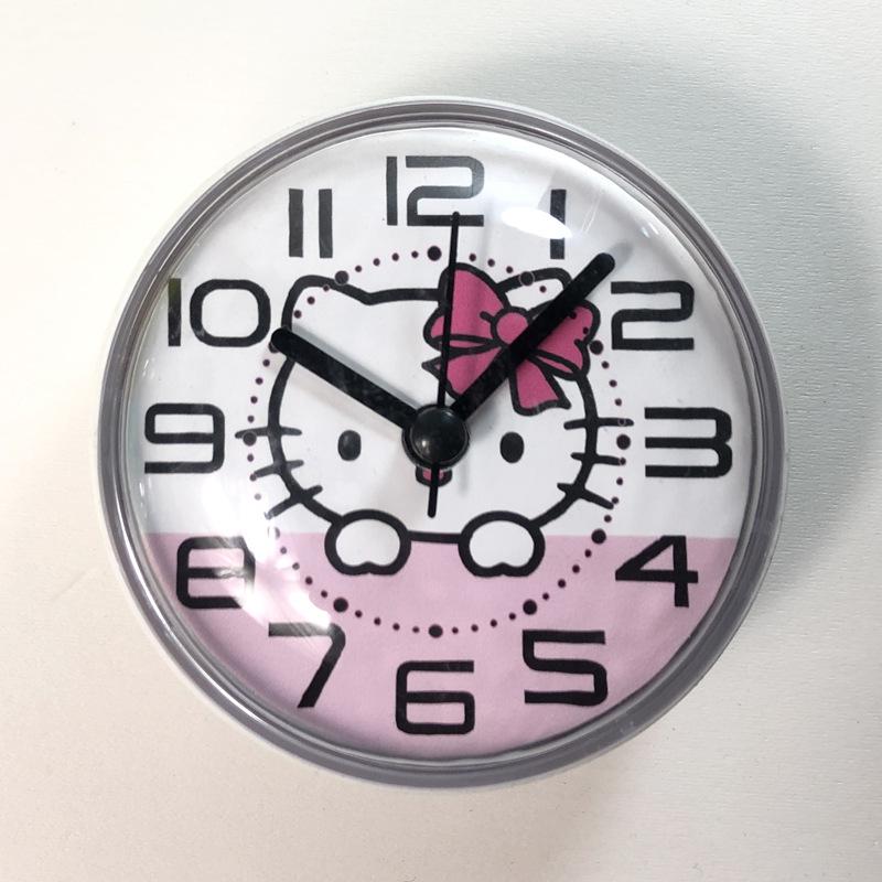Mini Anti-Fog Suction Cup Wall Clock - Waterproof Quartz Clock for Bathroom and Kitchen, 7cm