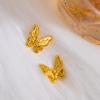 Dongdaemun Golden Butterfly Temperament Stud Earrings, Light Luxury Fashion Simple Celebrity Style Earrings Women