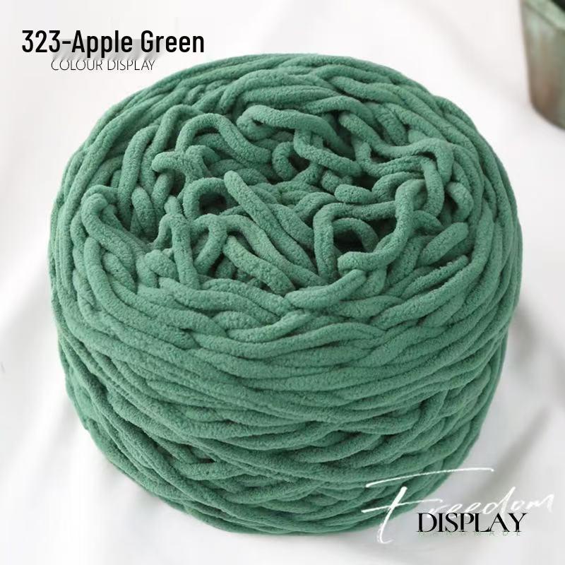 New 3.8 Liang Colored Ice Yarn: Thick Single-Strand for Crochet - Ideal for Shoes, Slippers, Scarves, and Seat Cushions.