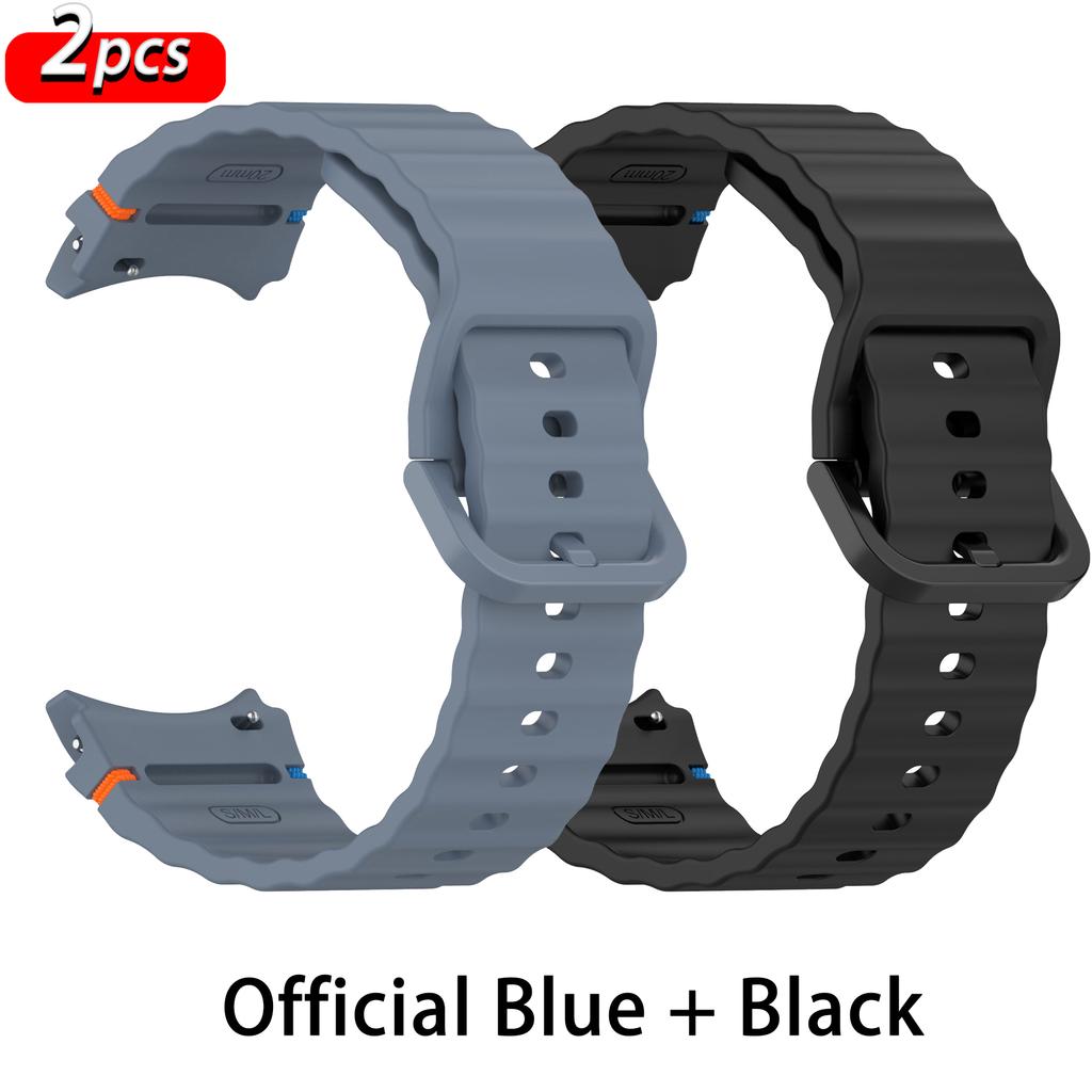 Sport Straps for Samsung Galaxy watch 4/5/6/7/6 classic 44mm 40mm 2 Pcs Original Silicone bracelet correa Galaxy watch 7 Band