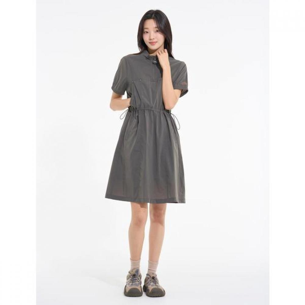 Bbc Earth Women S High Neck Zip Up dreSS OLIVE/80