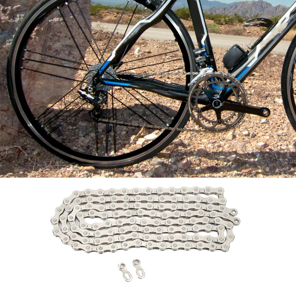 Bike Chain Silvery High Carbon Steel 11 Speed Mountain Road Bicycle Chain for VG SPORTS